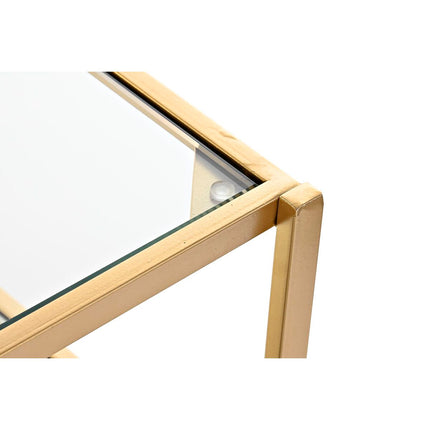 Konsole DKD Home Decor Orange Gold Metall Kristall Kunststoff Spiegel 100 x 38 x 75 cm