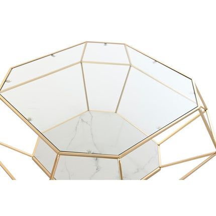 Beistelltisch DKD Home Decor Kristall Gold Metall (100 x 100 x 41 cm)