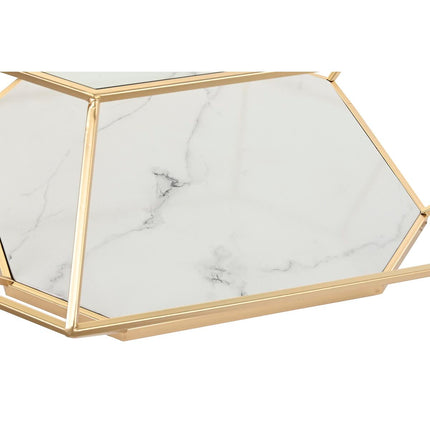 Beistelltisch DKD Home Decor Kristall Gold Metall (100 x 100 x 41 cm)