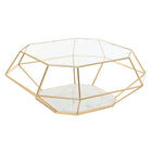 Beistelltisch DKD Home Decor Kristall Gold Metall (100 x 100 x 41 cm)