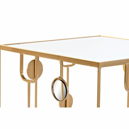 2nd-Set Tischchen DKD Home Decor Spiegel Gold Metall (50 x 50 x 50 cm)