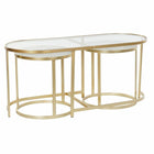 3er-Set Tischchen DKD Home Decor 100 x 40 x 45 cm Kristall Metall