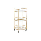 Tevogn DKD Home Decor Spiegel Gold Metall (42,5 x 42,5 x 74,3 cm)