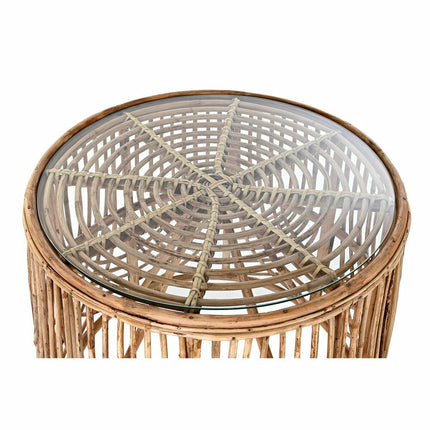 Couchtisch DKD Home Decor natürlich Kristall Rattan (60 x 60 x 49 cm)