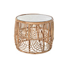 Couchtisch DKD Home Decor natürlich Kristall Rattan (60 x 60 x 49 cm)