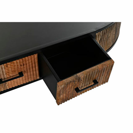Couchtisch DKD Home Decor Metall Mango-Holz (130 x 70 x 46 cm)