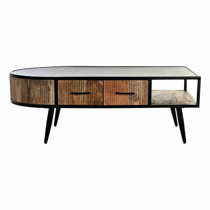 Couchtisch DKD Home Decor Metall Mango-Holz (130 x 70 x 46 cm)