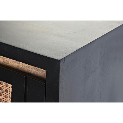 Konsole DKD Home Decor natürlich Schwarz Rattan Mango-Holz (125 x 40 x 76 cm)