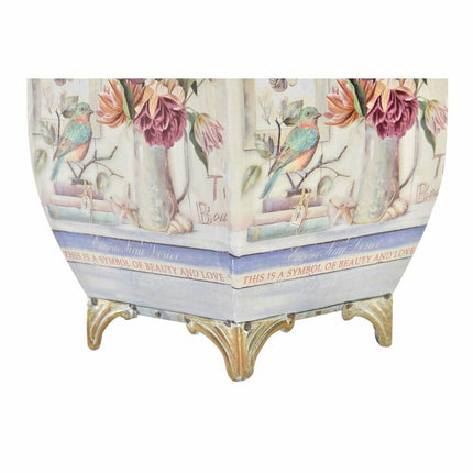 Blumentopfset DKD Home Decor 21,5 x 21,5 x 25 cm Rosa Metall Blomster Shabby Chic