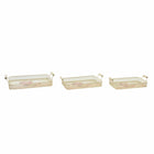 Tablettset DKD Home Decor 40 x 21 x 8 cm Rosa Metall 8 cm 3 Stücke Shabby Chic