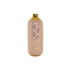 Vase DKD Home Decor Porzellan Rosa Gold Orientalisch Verchromt (15 x 15 x 41,5 cm)