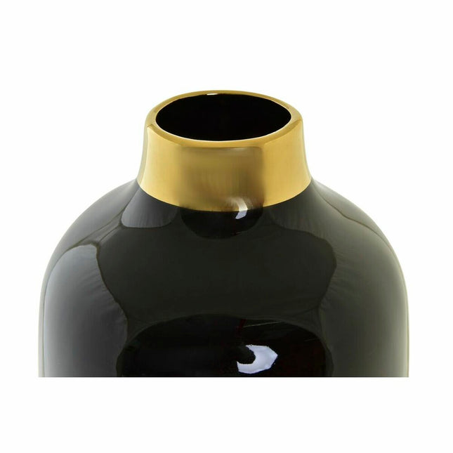 Vase DKD Home Decor Porzellan Gold zweifarbig Moderne (16 x 16 x 41 cm)