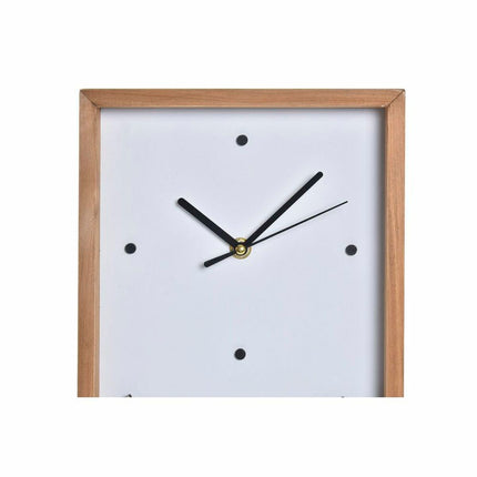 Wanduhr DKD Home Decor Holz Braun Weiß 20 x 4 x 30 cm Häuser Urban