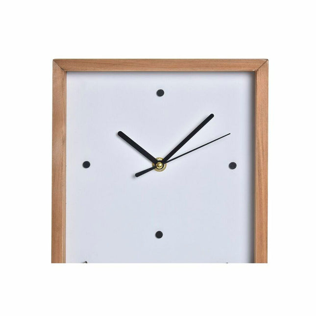 Wanduhr DKD Home Decor Holz Braun Weiß 20 x 4 x 30 cm Häuser Urban