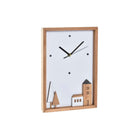 Wanduhr DKD Home Decor Holz Braun Weiß 20 x 4 x 30 cm Häuser Urban