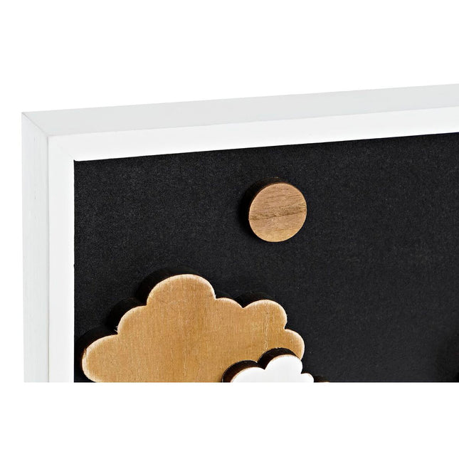 Wanddekoration DKD Home Decor 40 x 3,5 x 20 cm Braun Weiß Häuser Urban