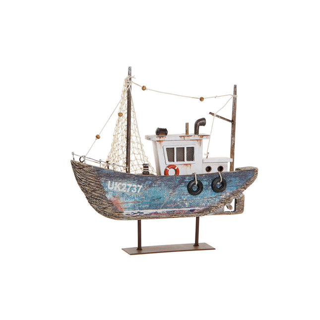 Deko-Figur DKD Home Decor 25 x 4 x 24 cm Blau Weiß Barco