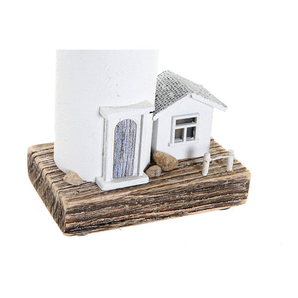 Deko-Figur DKD Home Decor Weiß Leuchtturm Haus 30 x 13 x 8 cm