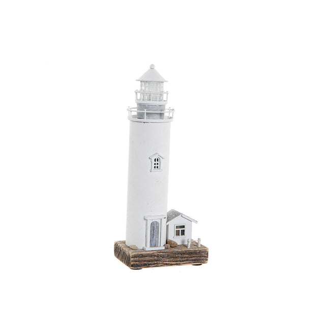 Deko-Figur DKD Home Decor Weiß Leuchtturm Haus 30 x 13 x 8 cm