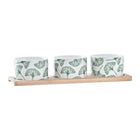 Satz für Appetithäppchen DKD Home Decor 28 x 9,7 x 1,5 cm Bettlaken Steingut