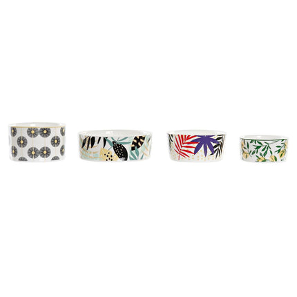 Satz für Appetithäppchen DKD Home Decor 23 x 23 x 5,6 cm Bunt Steingut Tropical