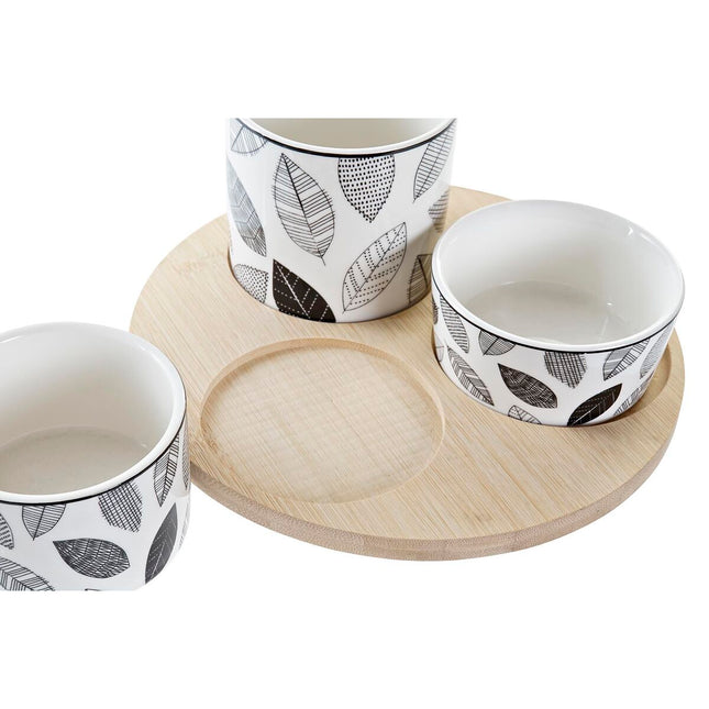 Satz für Appetithäppchen DKD Home Decor Bettlaken 8 cm Steingut 20 x 20 x 8 cm Cottage