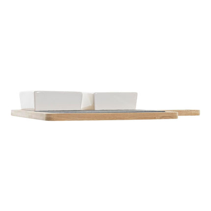 Satz für Appetithäppchen DKD Home Decor Tapas 31 x 20 x 5 cm Tafel Steingut
