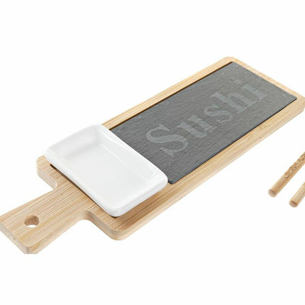 Sushi-Set DKD Home Decor 28 x 9 x 2 cm natürlich Tafel Orientalisch (6 Stücke)