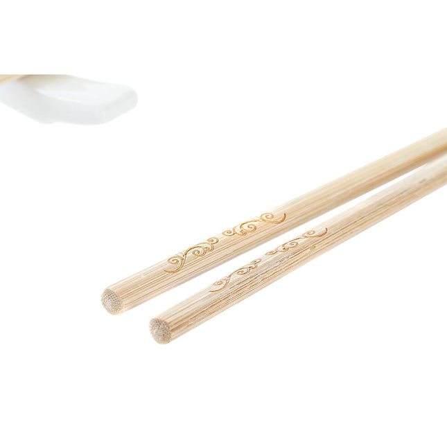 Sushi-Set DKD Home Decor 28 x 9 x 2 cm natürlich Tafel Orientalisch (6 Stücke)