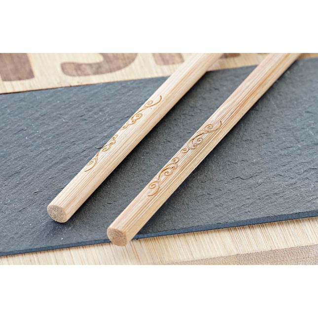 Sushi-Set DKD Home Decor 25 x 22 x 3 cm natürlich Schwarz Tafel Orientalisch