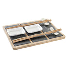 Sushi-Set DKD Home Decor 25 x 19 x 3 cm natürlich Schwarz Tafel Orientalisch