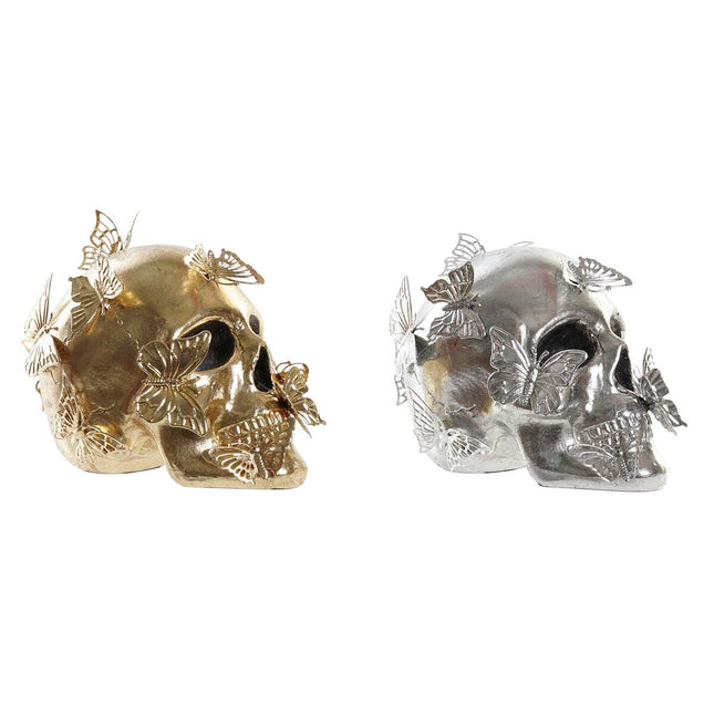 Deko-Figur DKD Home Decor 20,5 x 16 x 15,5 cm Totenkopf (2 Stück)