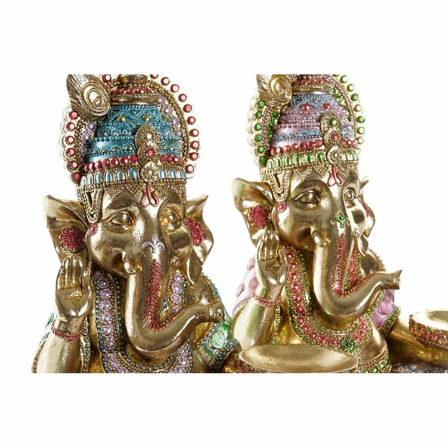 Deko-Figur DKD Home Decor Gold Bunt Indianer 18 x 13 x 24 cm (2 Stück)