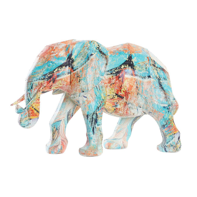 Deko-Figur DKD Home Decor Elefant Harz Bunt (37,5 x 17,5 x 26 cm)