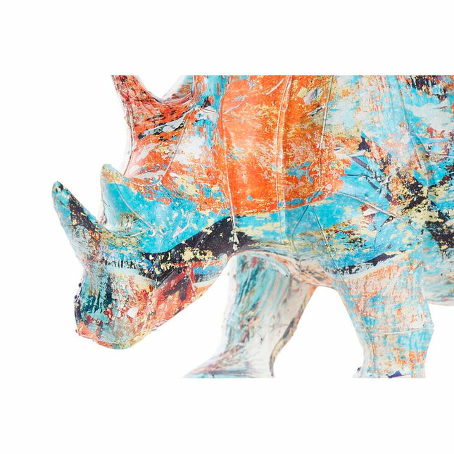 Deko-Figur DKD Home Decor 34 x 12,5 x 16,5 cm Bunt Nashorn Moderne
