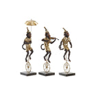 Deko-Figur DKD Home Decor 17,5 x 14 x 46 cm Gold Kolonial Affe (3 Stücke)