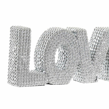 Deko-Figur DKD Home Decor Silberfarben Glitzernd Moderne 25,5 x 3 x 8,5 cm (2 Stück)