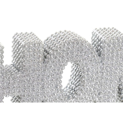 Deko-Figur DKD Home Decor Silberfarben Glitzernd Moderne 25,5 x 3 x 8,5 cm (2 Stück)