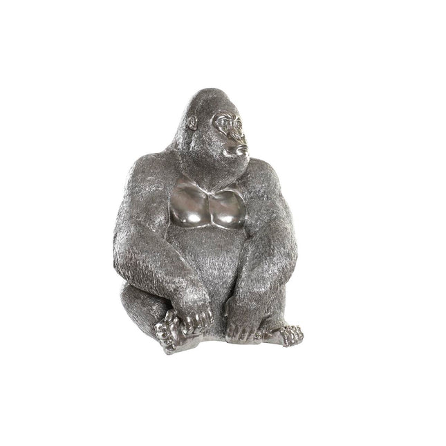 Deko-Figur DKD Home Decor Silberfarben Harz Gorilla (46 x 40 x 61 cm)