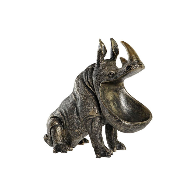 Deko-Figur DKD Home Decor Kupfer Harz Nashorn (31,5 x 17,5 x 30,5 cm)