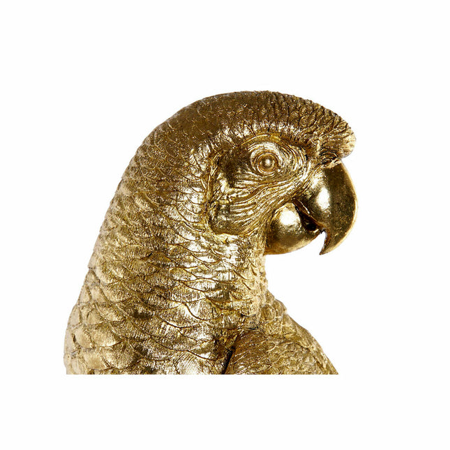 Deko-Figur DKD Home Decor Gold Harz Papagei Tropical (21 x 18 x 79 cm)