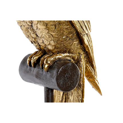 Deko-Figur DKD Home Decor Gold Harz Papagei Tropical (21 x 18 x 79 cm)