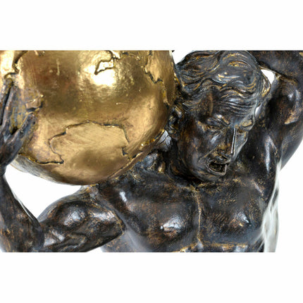 Deko-Figur DKD Home Decor 23 x 19 x 42 cm Schwarz Gold Herren