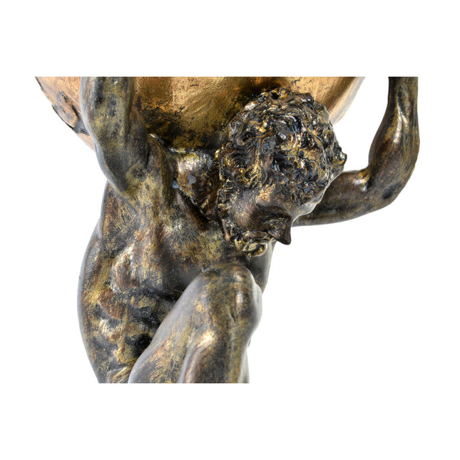 Deko-Figur DKD Home Decor Atlas 15 x 14 x 28 cm Gold Herren Hellgrau