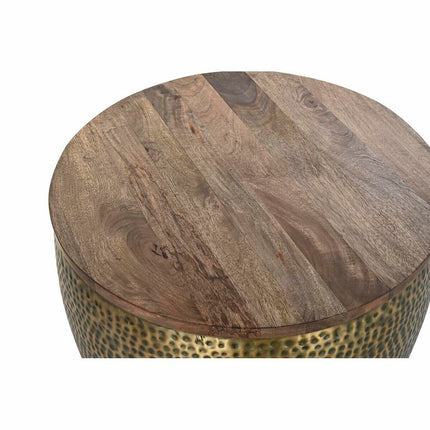 Beistelltisch DKD Home Decor 74 x 74 x 44 cm Gold Metall Mango-Holz