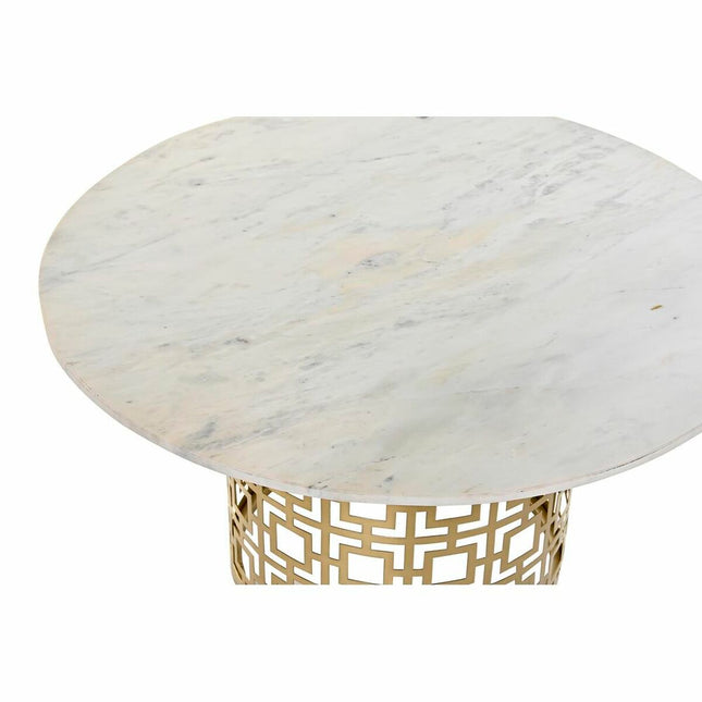 Beistelltisch DKD Home Decor Metall Marmor (76 x 76 x 43 cm)