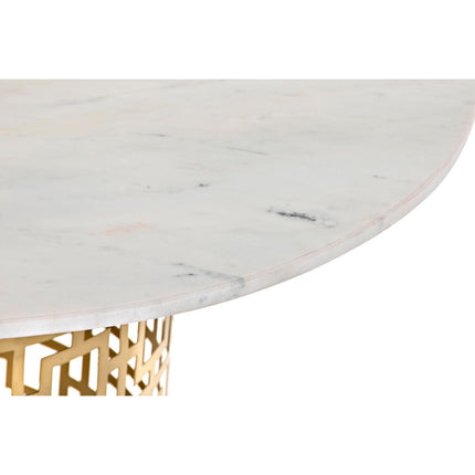 Beistelltisch DKD Home Decor Metall Marmor (76 x 76 x 43 cm)