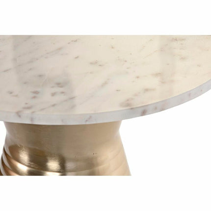Beistelltisch DKD Home Decor Golden Metall Weiß Marmor (47 x 47 x 50 cm)