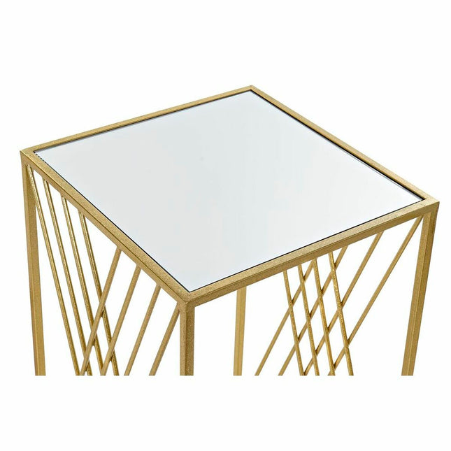 3er-Set Tischchen DKD Home Decor Spiegel Gold Metall (40 x 40 x 70 cm)