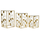 Set mit 3 Tischen DKD Home Decor Spiegel Gold Metall 40 x 40 x 70 cm